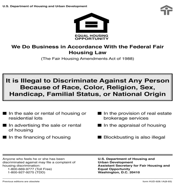Equal Housing Opportunity Provider Info Graphic